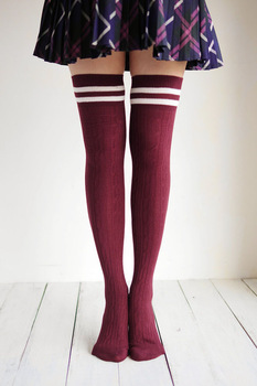 -Free-shipping-Fashion-wild-striped-cotton-knee-socks-with-foot-seven-color-boots-girl-stockings.jpg_350x350